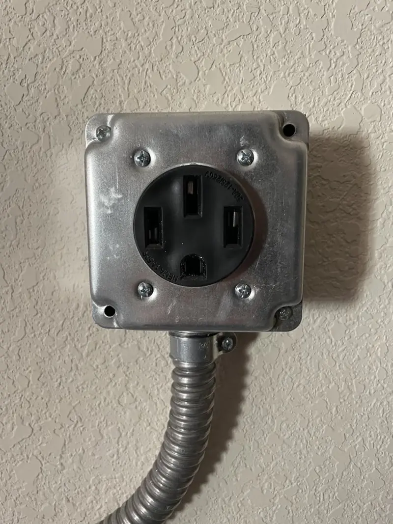 NEMA 14-50 outlet installed for Electrical Panel Upgrade in Southeast